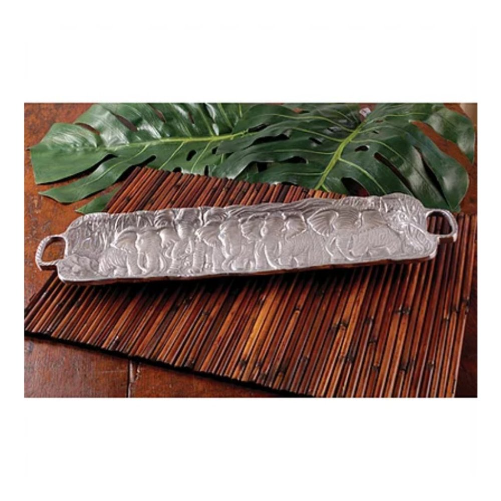 Aluminum Elephants Rectangular Tray